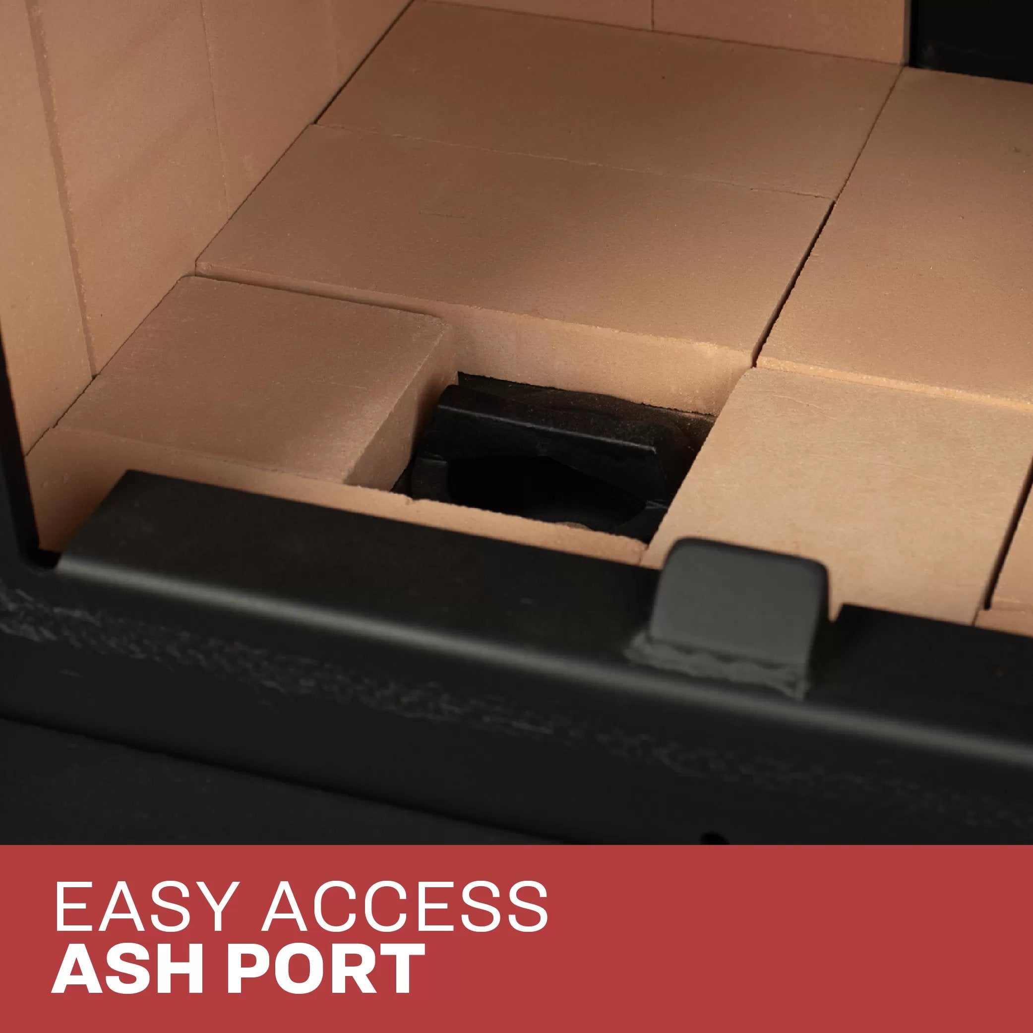 US Stove US2500E-BL Wood Stove - Easy Access Ash Por