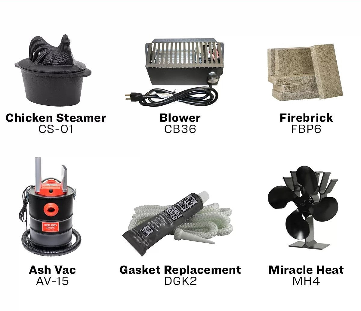 US Stove US2500E-BL Wood Stove - product accessories