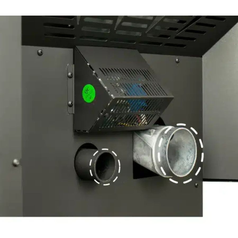 US Stove US5517-W Pellet Stove - 3 exhaust + fresh air intake