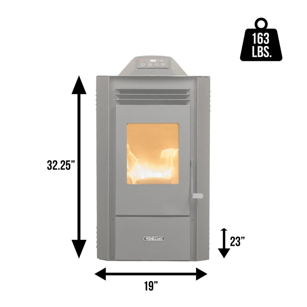 Vogelzang Pellet Stove VG5713-W - product dimensions