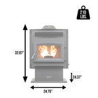 Vogelzang Pellet Stove VG5717-W dimensions