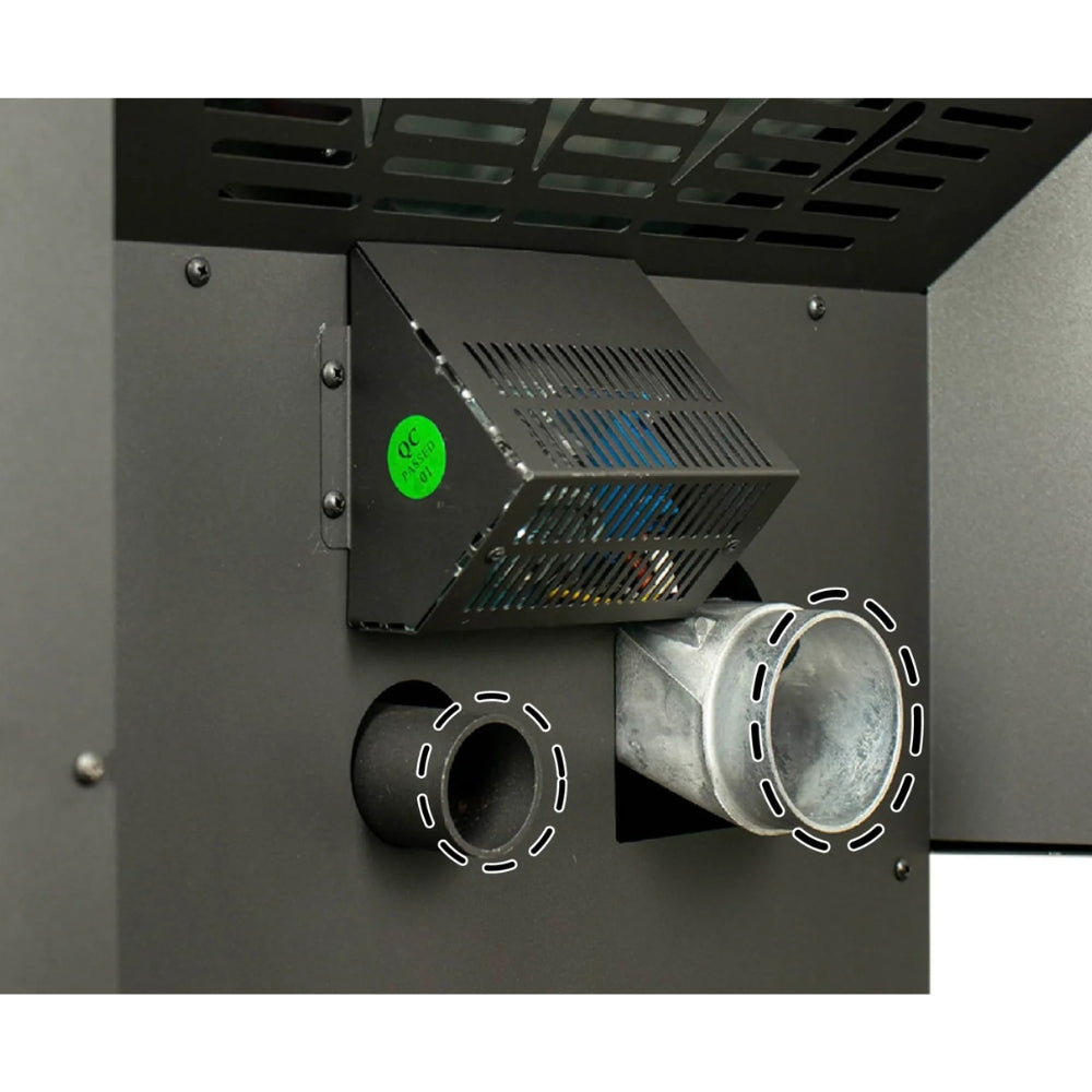 Vogelzang Pellet Stove VG5717-W  - 3 exhaust + fresh air intake