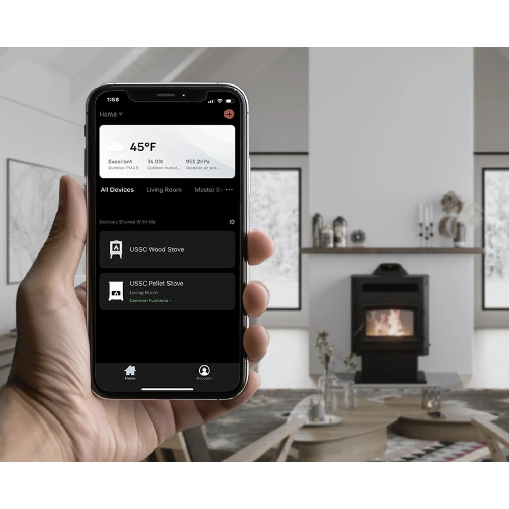 Vogelzang Pellet Stove VG5717-W  - wifi + bluetooth remote control