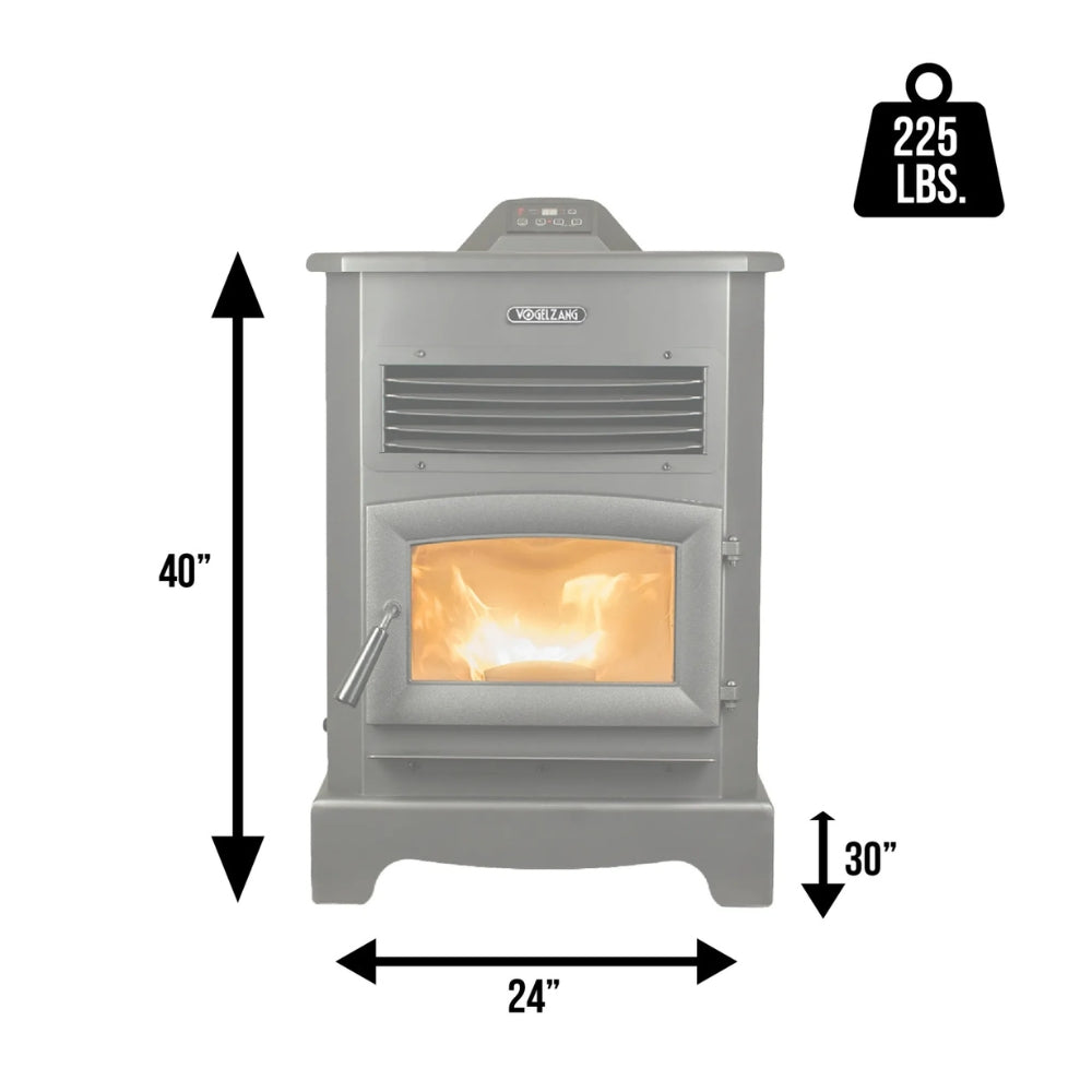 Vogelzang Pellet Stove VG5722-W - product dimensions