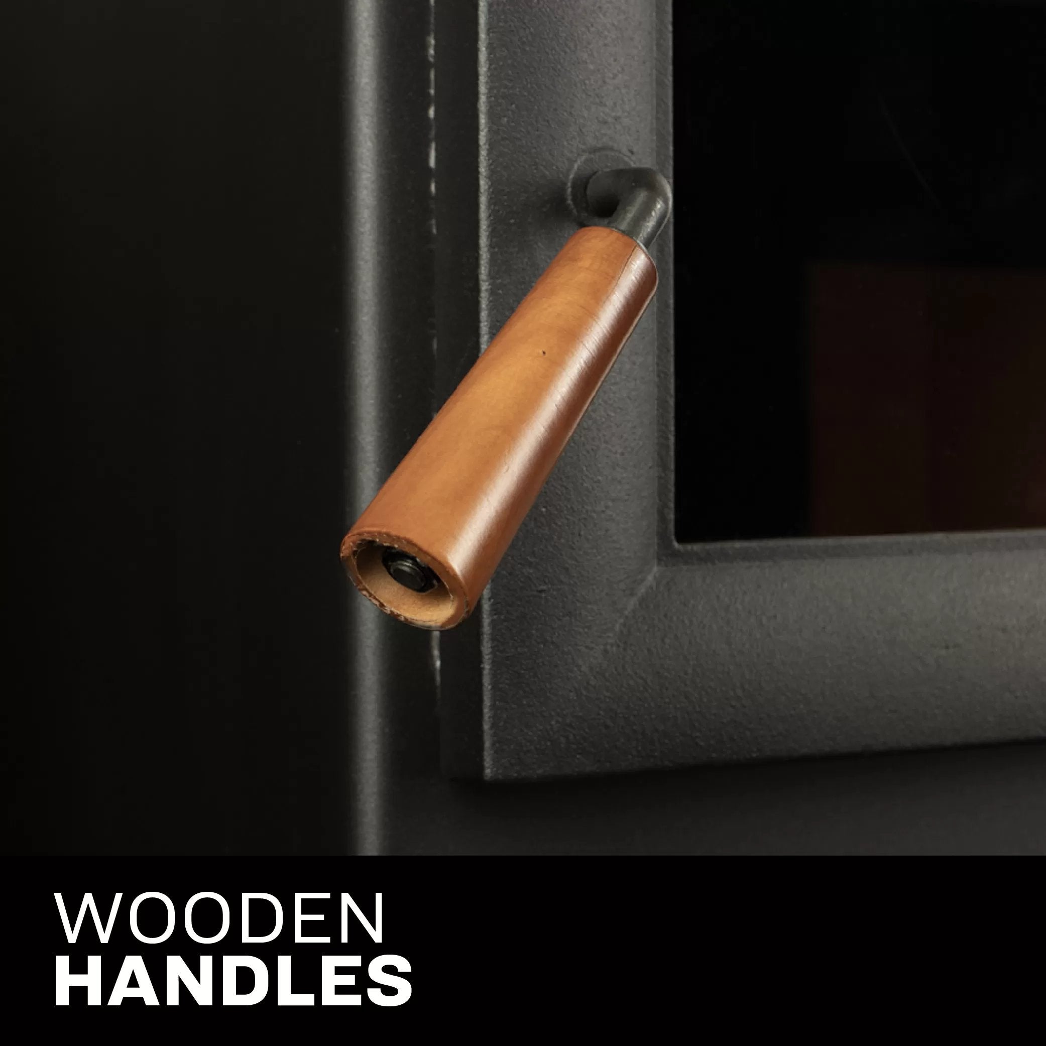 Vogelzang VG1120-BL Wood Stove - wooden handle